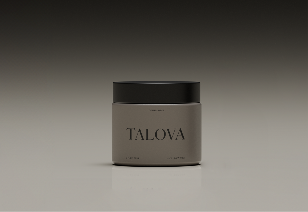 Talova Face + Body Balm jar
