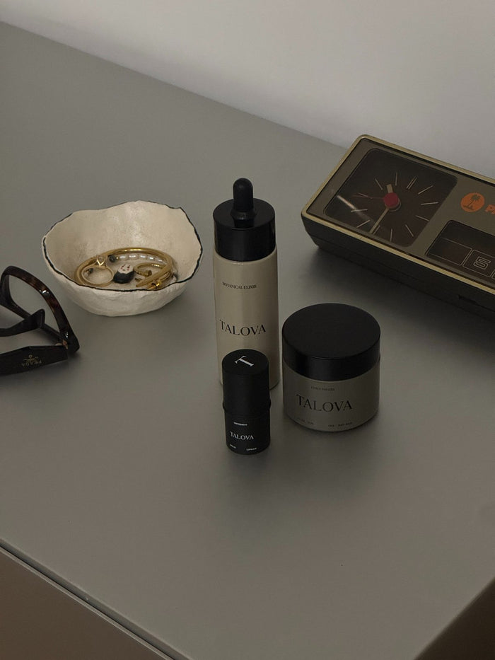 Talova products on a desk