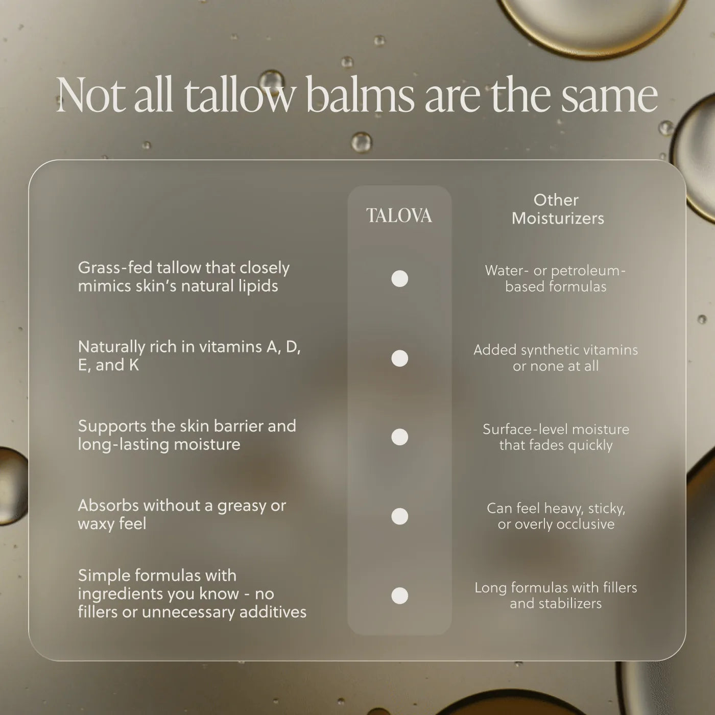 Not all tallow balms are the same